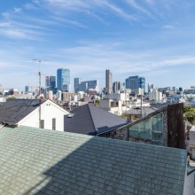 【眺望】奥に見えるのは渋谷駅の高層ビル群です。