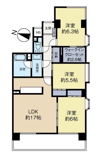3LDKに変更可能です。