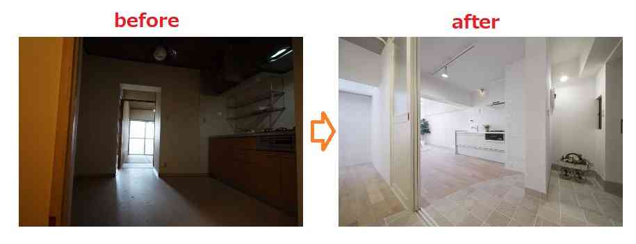 壁で仕切られた薄暗い部屋が・・・なんということでしょう!!