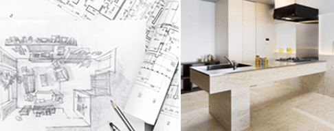 お客様の思いを上質素材で魔法のように描いていく設計チーム